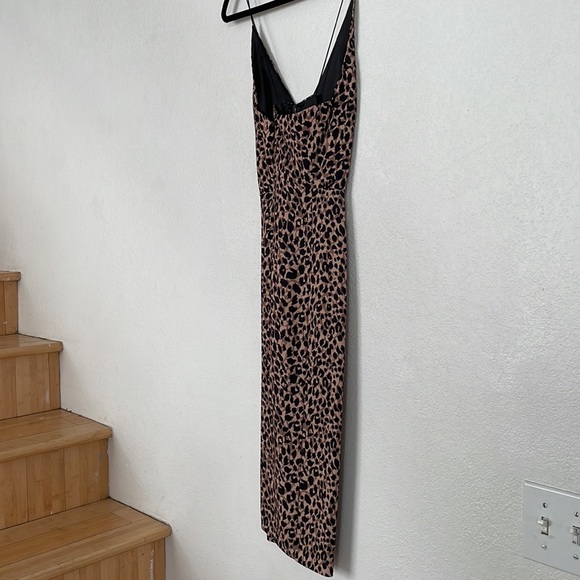 TopShop Women's Animal Print Cross Back Midi Dress Size 6 - Picture 2 of 13